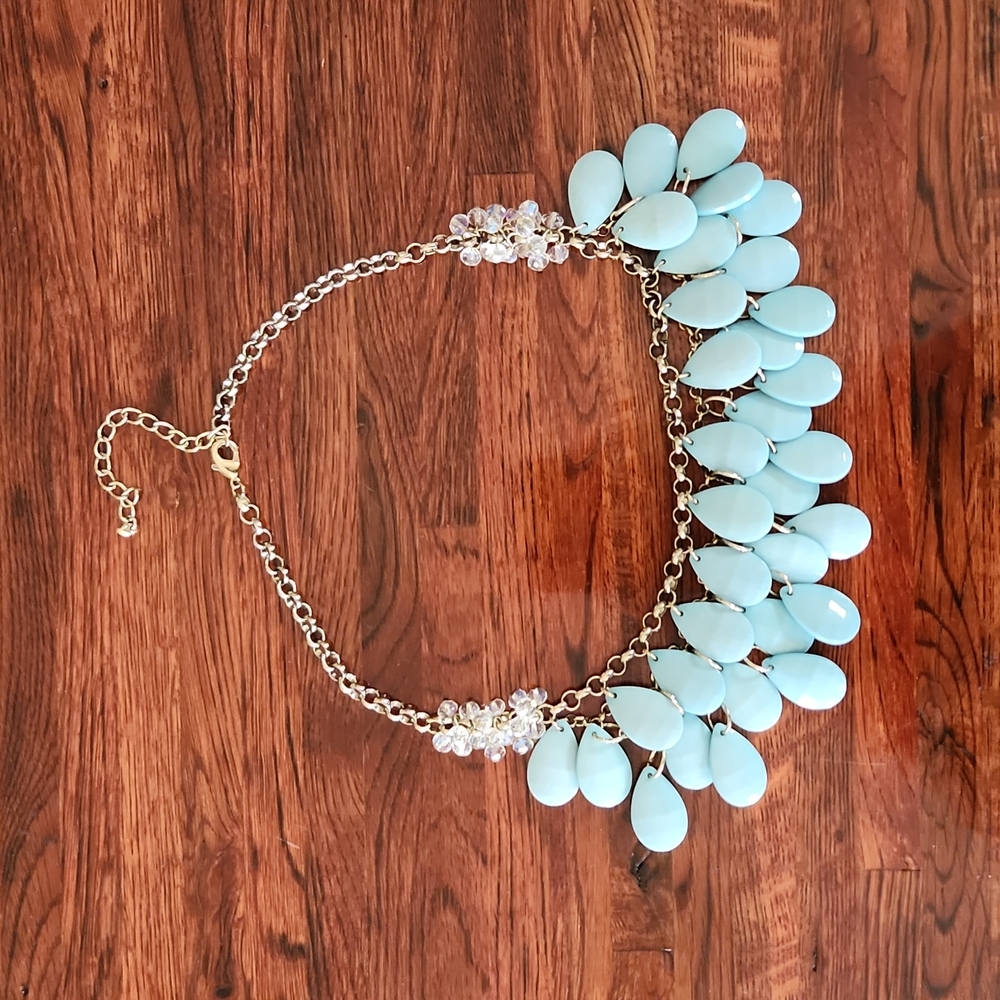 Light Blue Statement Necklace - image 2